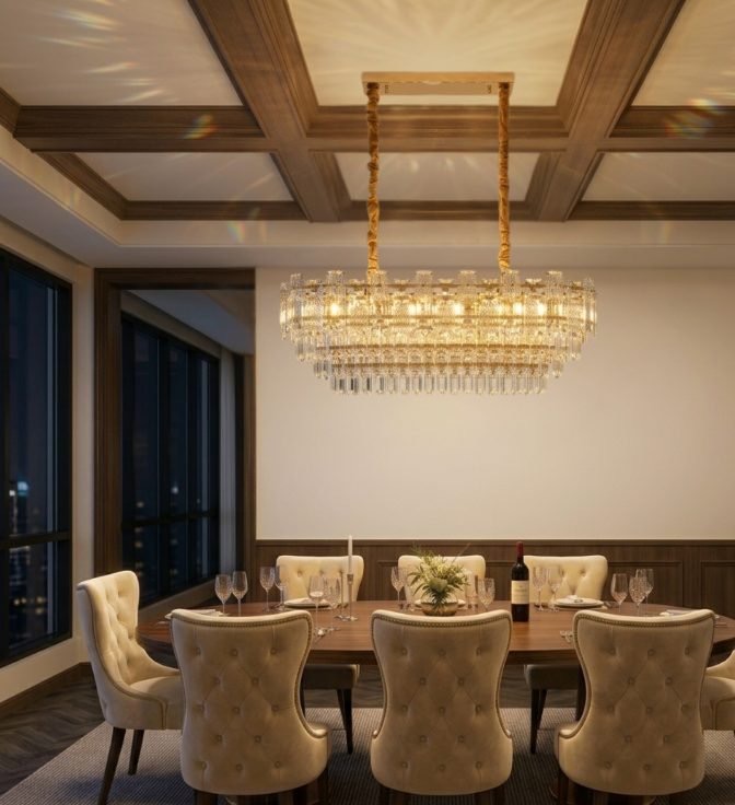 โคมไฟคริสตัลในห้องประชุมและห้องทำงาน