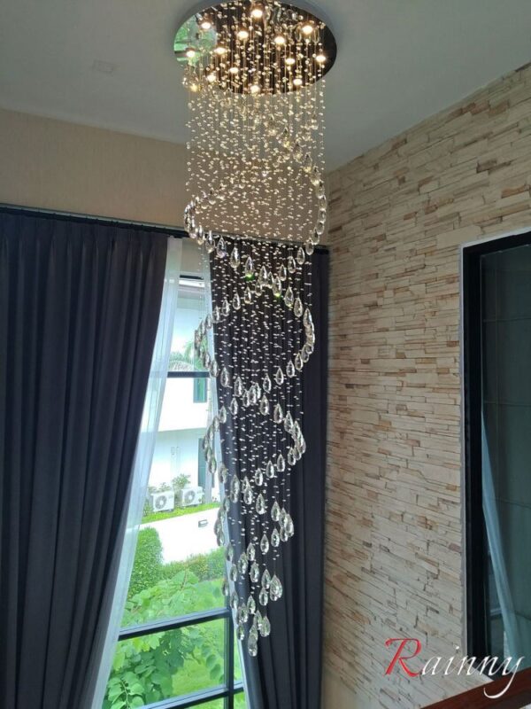 3.CS Double Spiral (8022-3.0) Crystal Sling Lamp