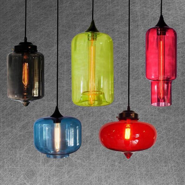 LO IL Vintage Glass Industrial Loft Lamp