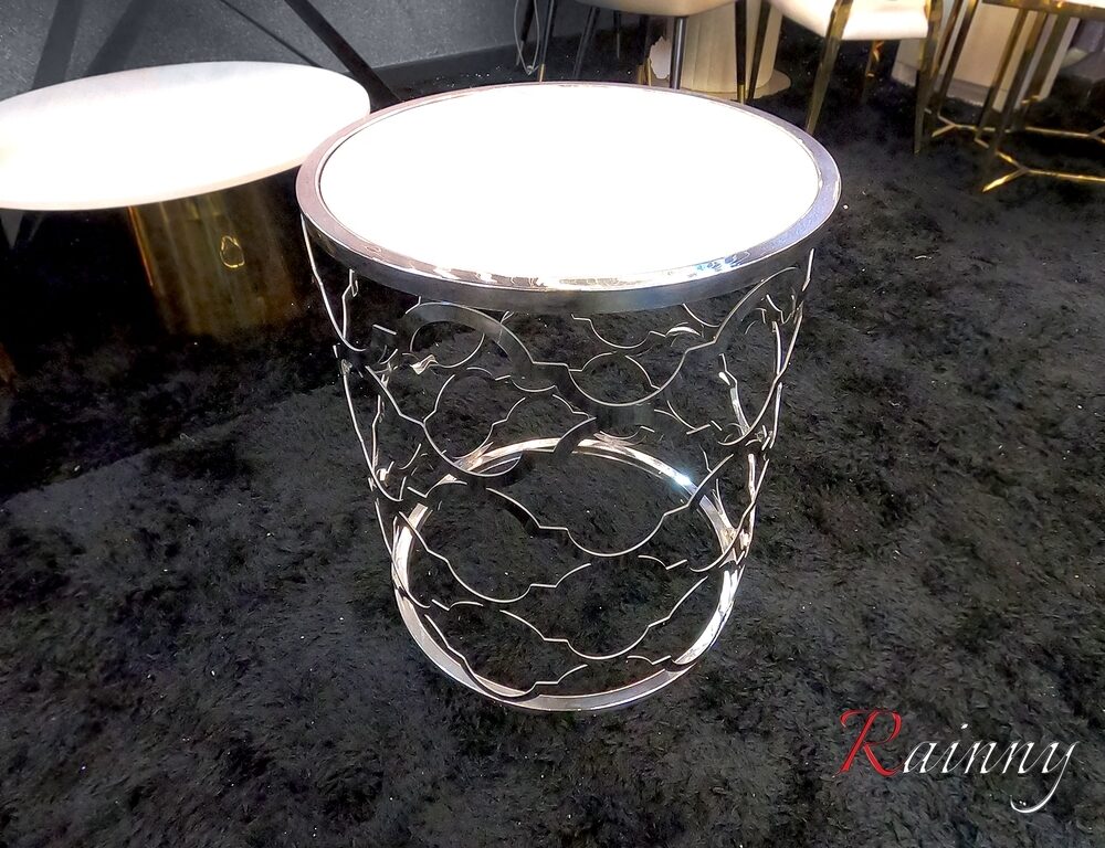 MS 825-Silver โต๊ะข้างหินอ่อน