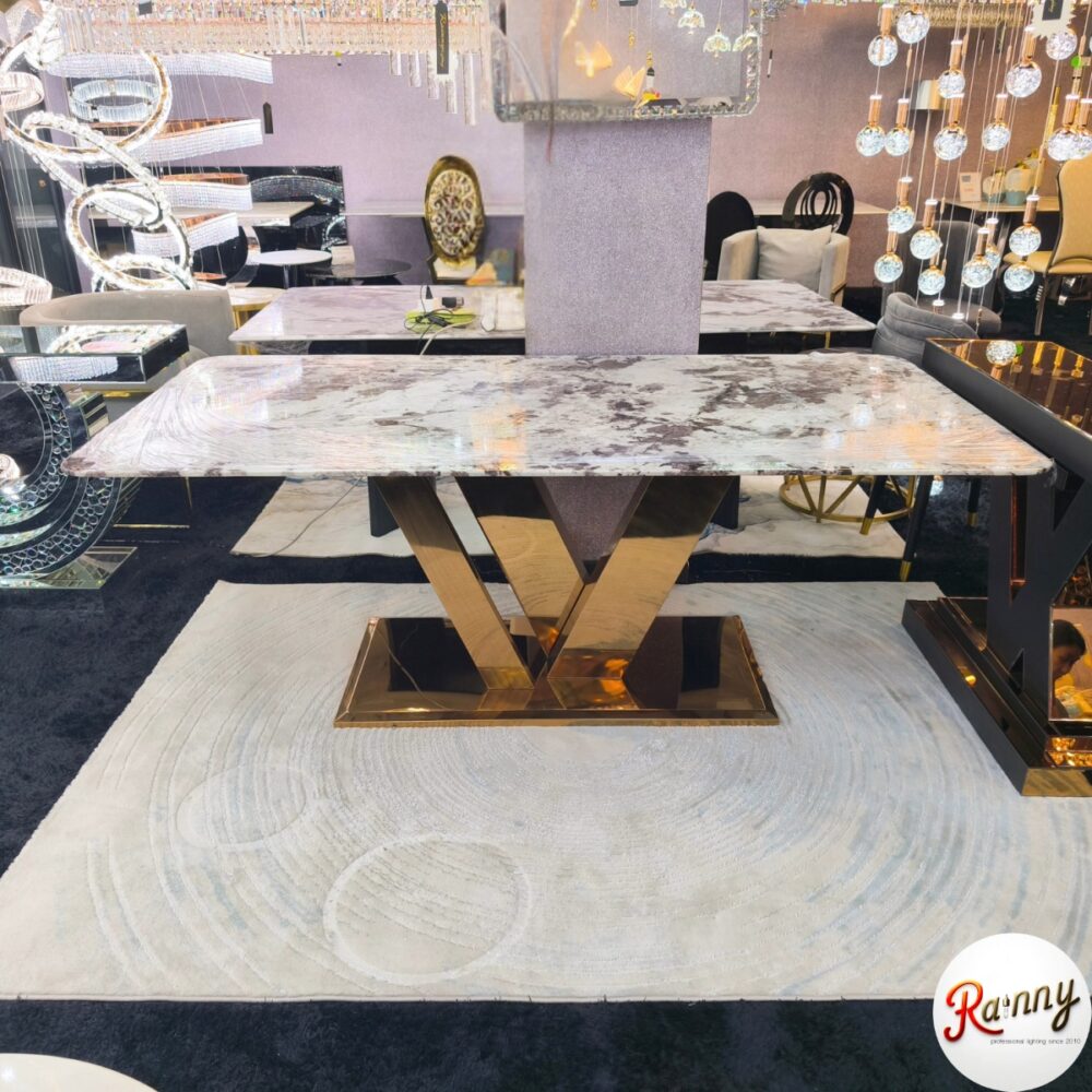 8.MS LV-2.0 โต๊ะอาหารหินอ่อน