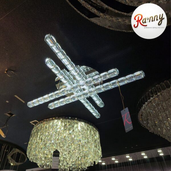 โคมไฟคริสตัล ติดเพดาน สไตล์โมเดิร์น ลักชัวรี่ ดีไซน์พรีเมียม [8860-4] - Image 2