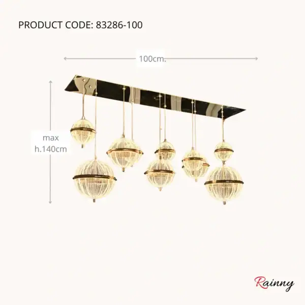 โคมไฟแขวนเพดาน สไตล์โมเดิร์น ลักชัวรี่ ดีไซน์พรีเมียม [83286-10] - Image 11