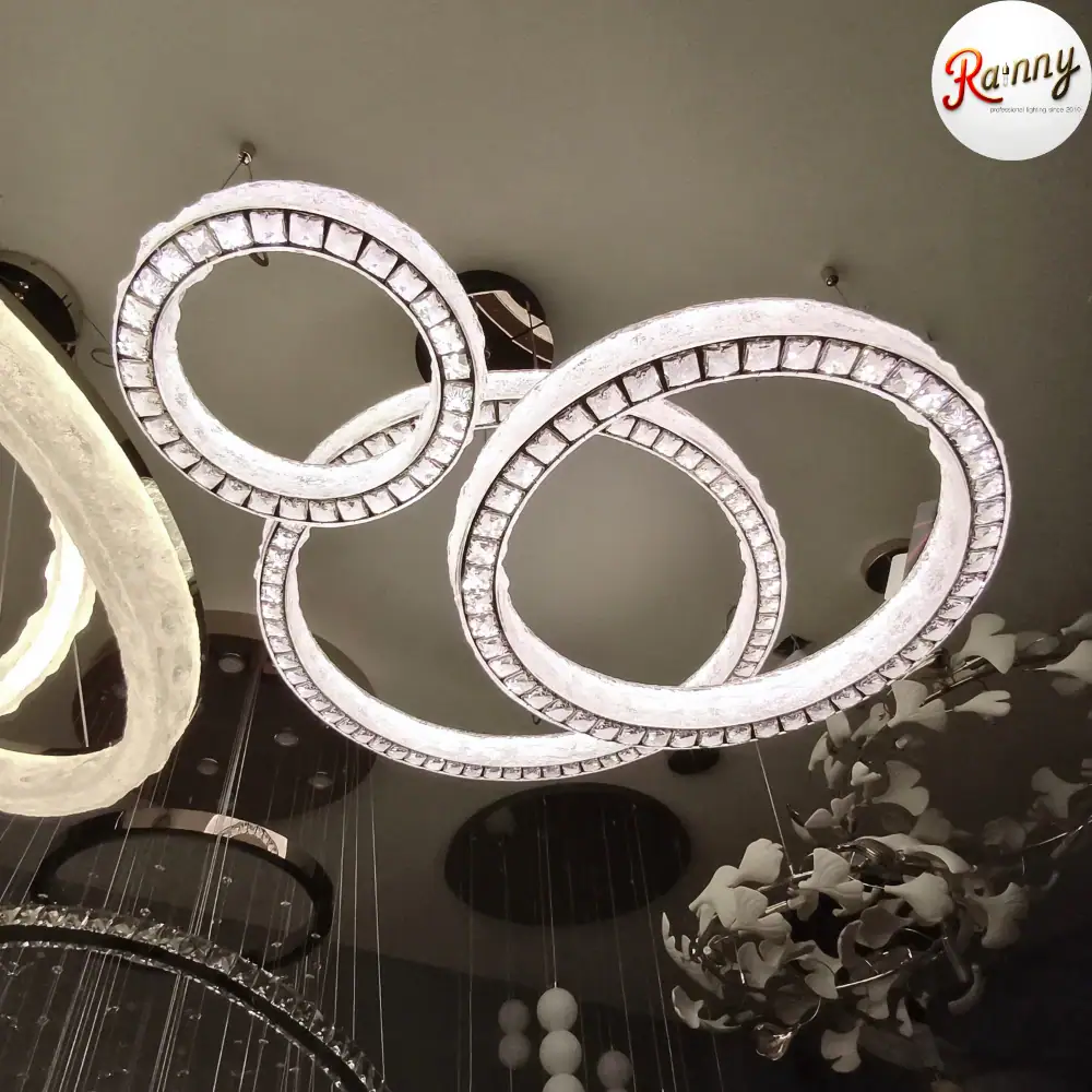 โคมไฟคริสตัล แขวนเพดาน สไตล์โมเดิร์น ลักชัวรี่ ดีไซน์พรีเมียม [622-3D]