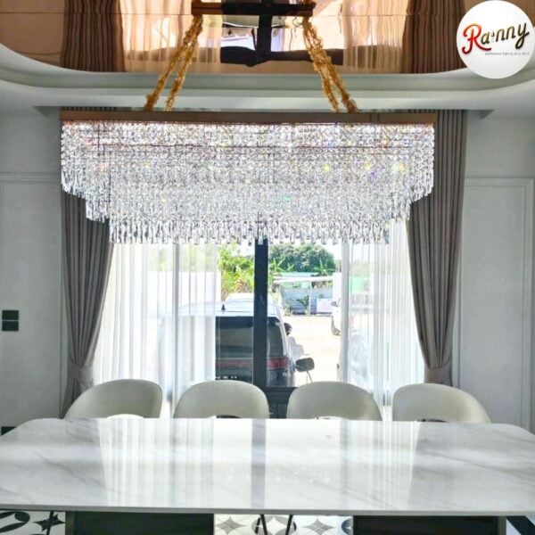 โคมไฟคริสตัล แขวนเพดาน สไตล์โมเดิร์น ลักชัวรี่ ดีไซน์พรีเมียม [86056-160] - Image 9
