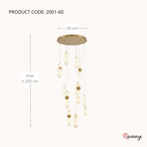 โคมไฟแขวนเพดาน สไตล์โมเดิร์น ลักชัวรี่ ดีไซน์พรีเมียม [2001-60] - Image 5