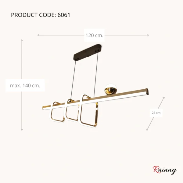โคมไฟแขวนเพดาน สไตล์โมเดิร์น ลักชัวรี่ ดีไซน์พรีเมียม [6061] - Image 4