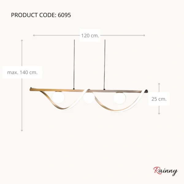 โคมไฟแขวนเพดาน สไตล์โมเดิร์น ลักชัวรี่ ดีไซน์พรีเมียม [6095] - Image 5
