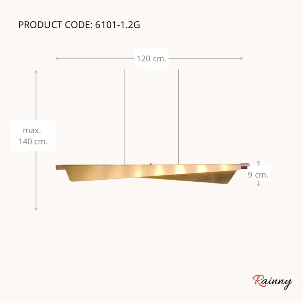 โคมไฟแขวนเพดาน สไตล์โมเดิร์น ลักชัวรี่ ดีไซน์พรีเมียม [6101-1.2G] - Image 3
