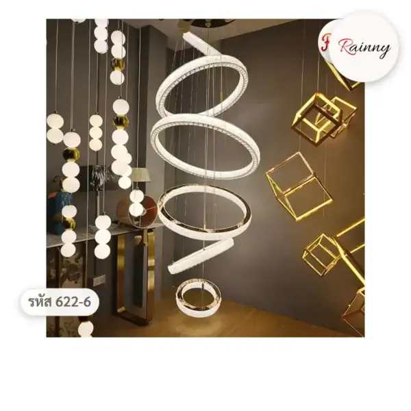 โคมไฟคริสตัล แชนเดอเลียร์ สไตล์โมเดิร์น ลักชัวรี่ ดีไซน์พรีเมียม [622-6D] - Image 2